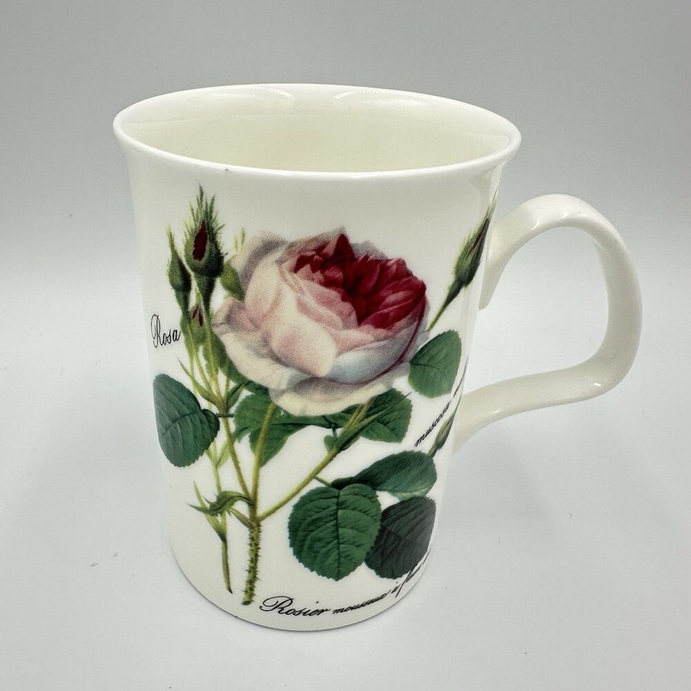 Roy Kirkham Redoute Roses Bone China Coffee/ Tea Mug 1996 Made in England